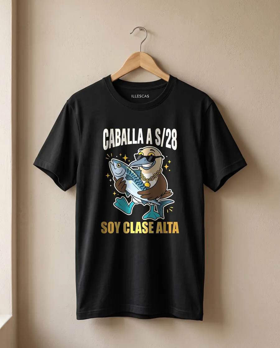 Polo - Clase alta: polo negro con el diseño