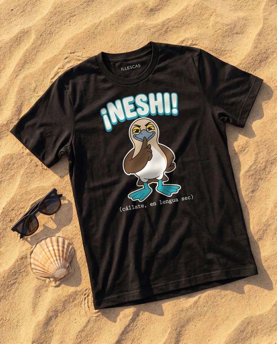 Polo - ¡Neshi!: polo negro con el diseño