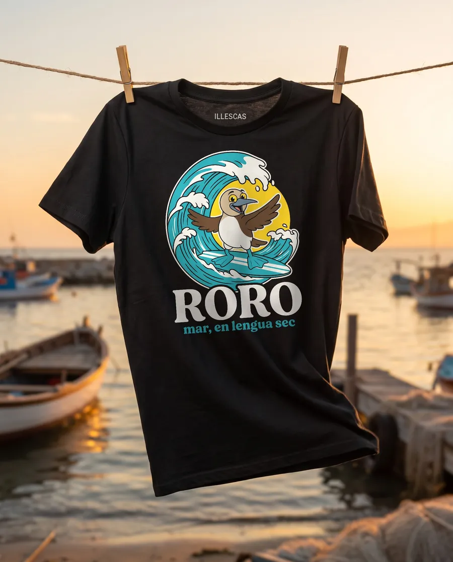Polo - Roro: polo negro con el diseño