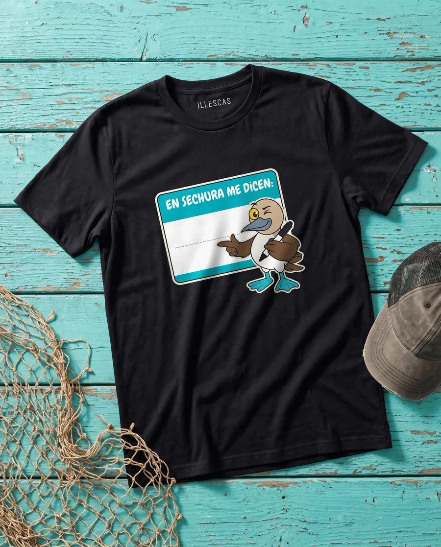 Polo - En Sechura me dicen: polo negro con el diseño