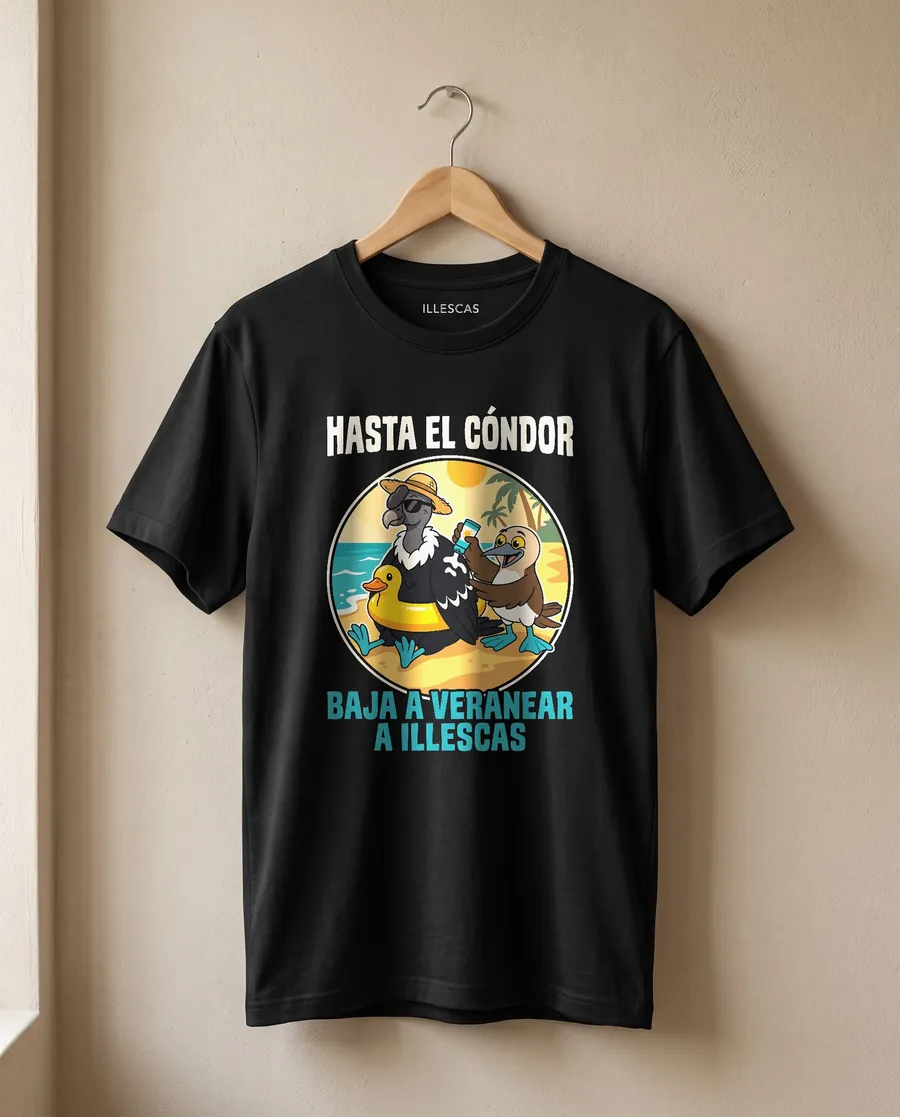 Polo - Cóndor de vacaciones: polo negro con el diseño