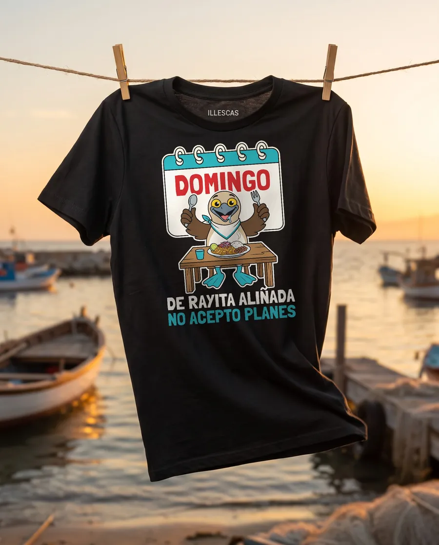 Polo - Domingo de rayita: polo negro con el diseño