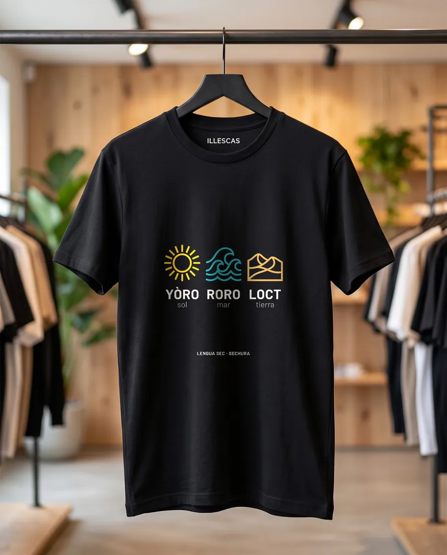 Polo - Yòro · Roro · Loct: polo negro con el diseño