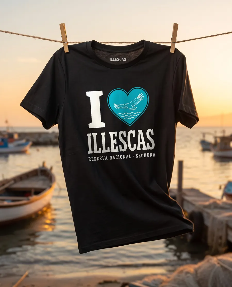 Polo - I love Illescas: polo negro con el diseño