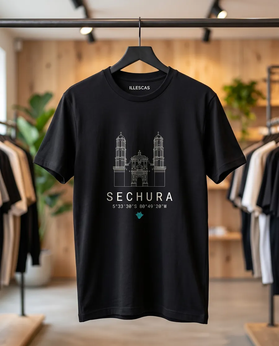 Polo - Coordenadas: polo negro con el diseño